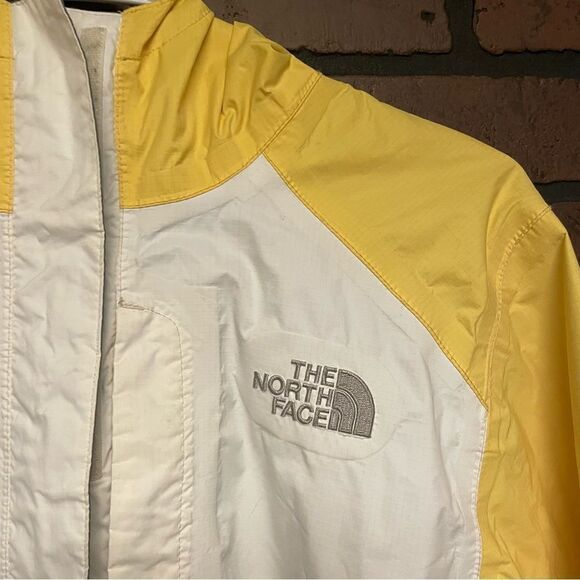 The North Face Womens White, Yellow and Gray Full Zip Rain Jacket Size Medium - Picture 7 of 7